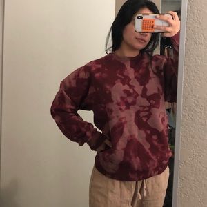 Acid wash tie dye sweatshirt